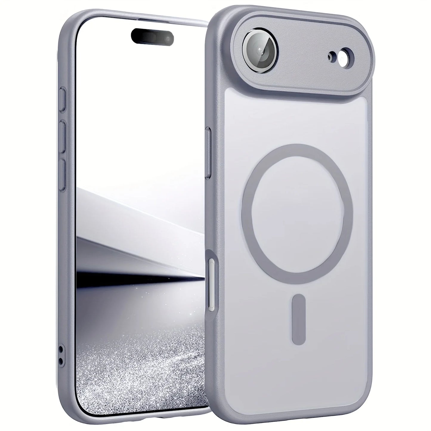 iPhone MagSafe Matte Case - Magnetic Wireless Charging & Camera Lens Protection for iPhone 12-17 Series