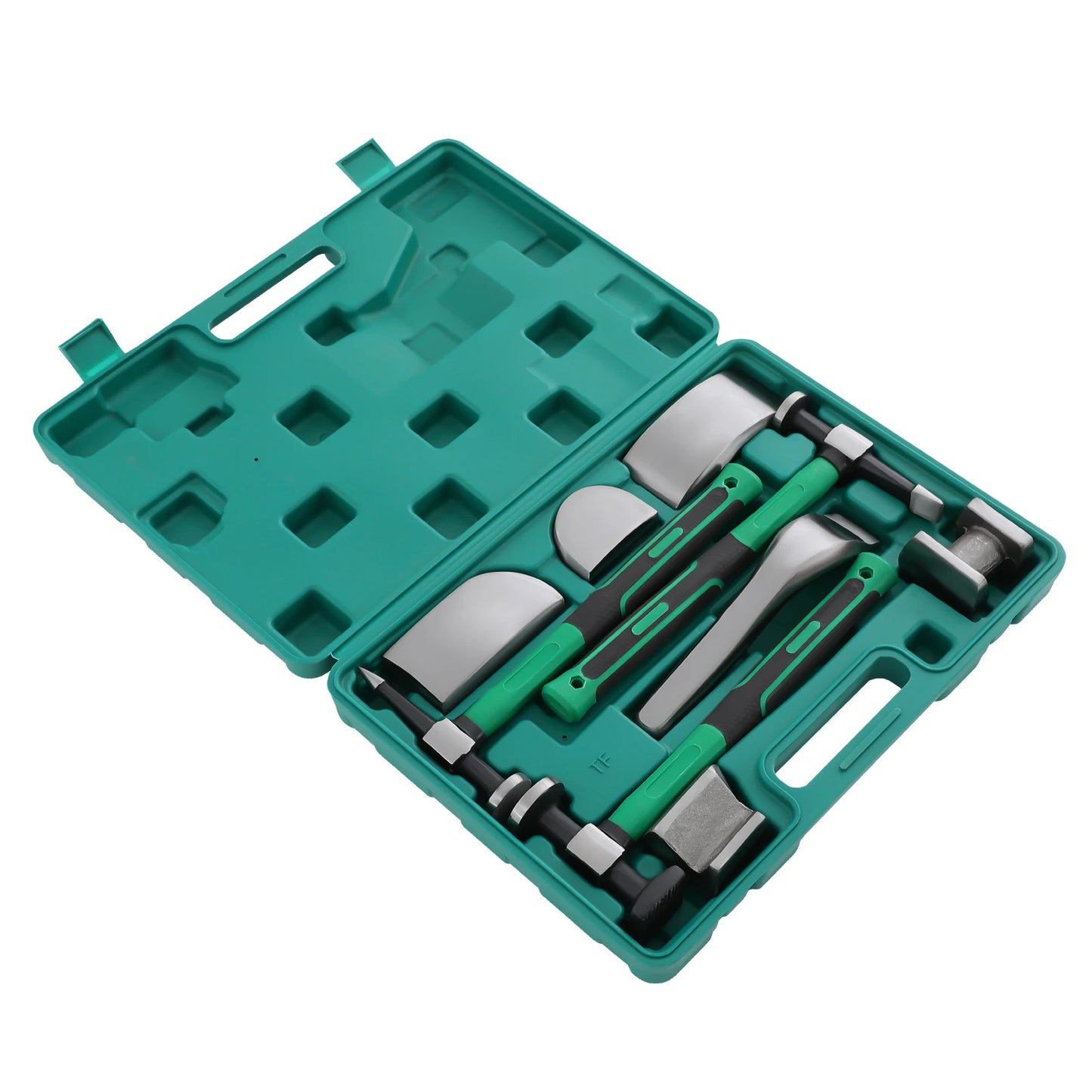9PCS Car Dent Repair Tool Kit – 45# Steel Hammer & Lining Irons Set for Auto Body Repair, Motorcycle & Sheet Metal Fixing