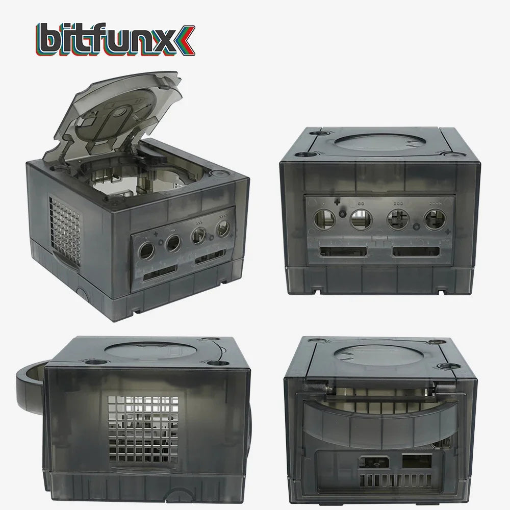 Bitfunx GameCube NGC Replacement Shell – Transparent Purple & Black Case for GC Console