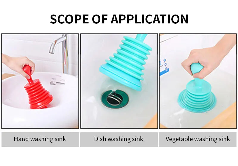 Powerful Suction Cup Drain Plunger – Pipeline Dredge Tool for Sink, Toilet & Pipe Cleaning