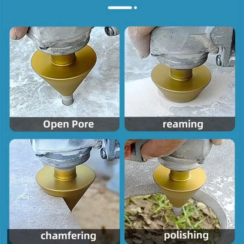 Diamond Chamfer Core Drill Bit - M10 M14 Enlarged Hole Beveling Grinding Tool for Granite, Marble, Tile & Stone Cutting