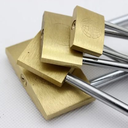 Same Key Copper Padlock – Wolf Head Brass Lock for Doors & Small Locks (20mm-40mm) with 3 Keys, Rust-Resistant