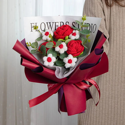 Graduation Bouquet 2025 – Crochet & Knitted Artificial Flowers for Wedding, Valentine’s & Special Occasion Gifts