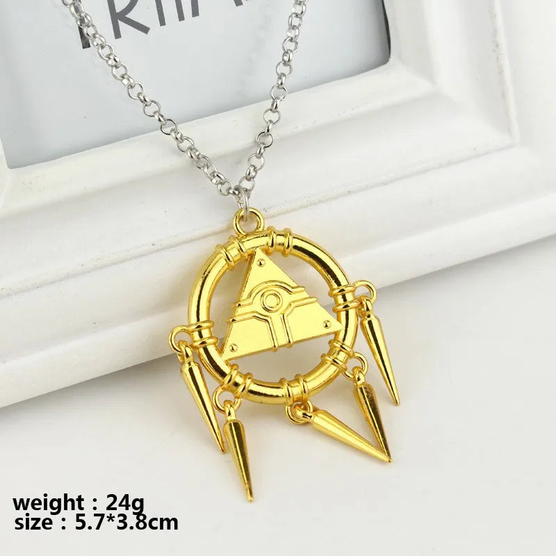 Yu-Gi-Oh! Yugi Muto Keychain - 3D Millennium Puzzle & Millennium Wheel Pendant