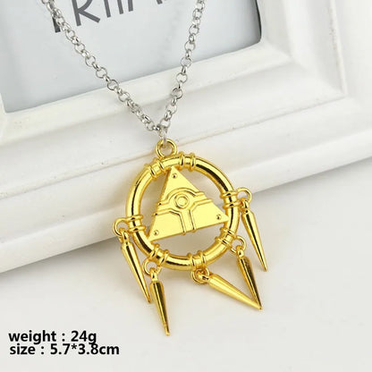 Yu-Gi-Oh! Yugi Muto Keychain - 3D Millennium Puzzle & Millennium Wheel Pendant