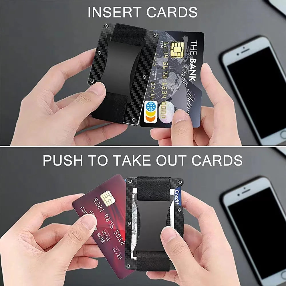 RFID Blocking Metal Wallet – Slim Aluminum Credit Card Holder & Money Clip for Business and ID, 2024 All Colors
