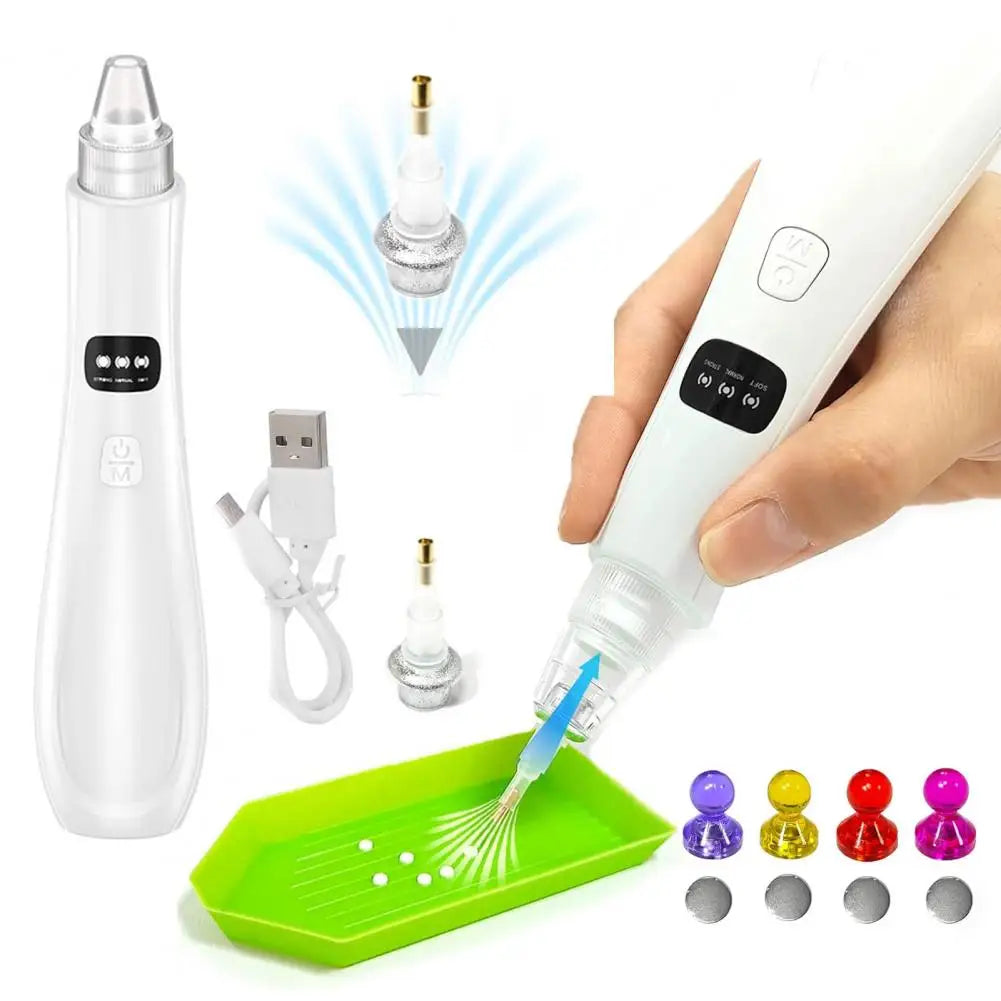 Wireless Diamond Art Pen – Rechargeable Wax-Free Tool with 3 Suction Modes for Precise DIY Diamond Painting
