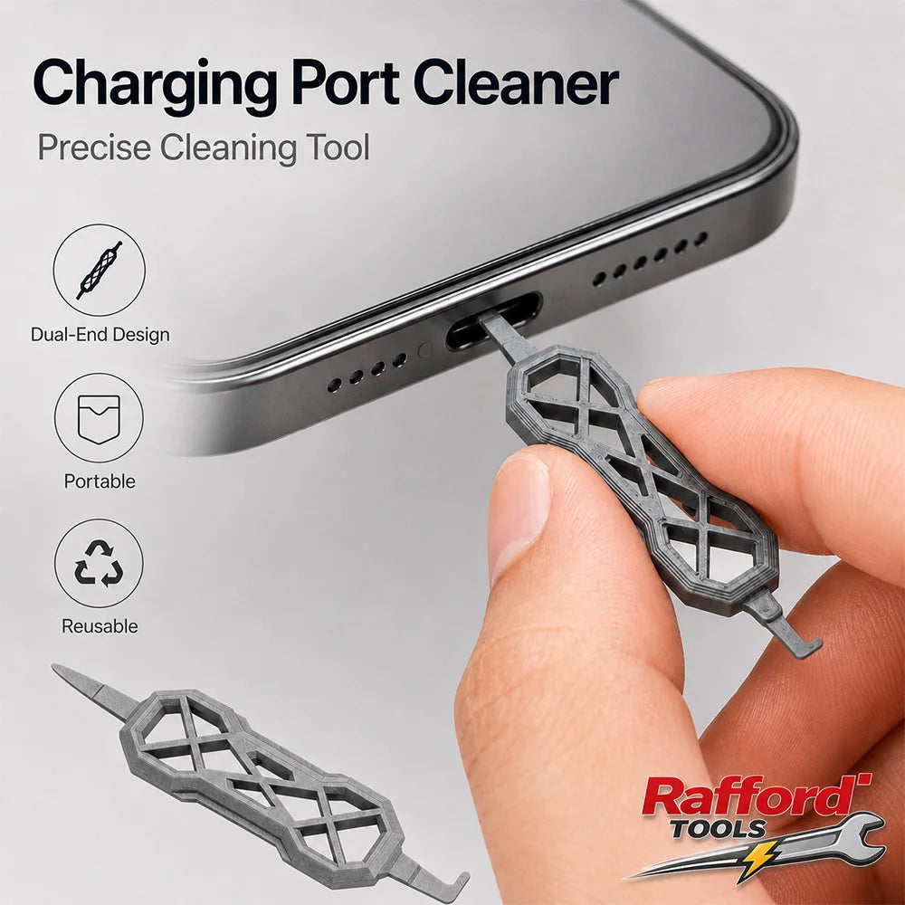 Portable USB Charging Port Cleaner - Dual-End Dust Removal Tool for USB-A, USB-B & USB-C Ports