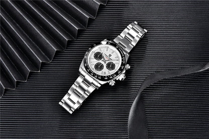 40mm PAGANI DESIGN V2 Men’s Quartz Watch – Sapphire Retro Chronograph Stainless Steel Waterproof