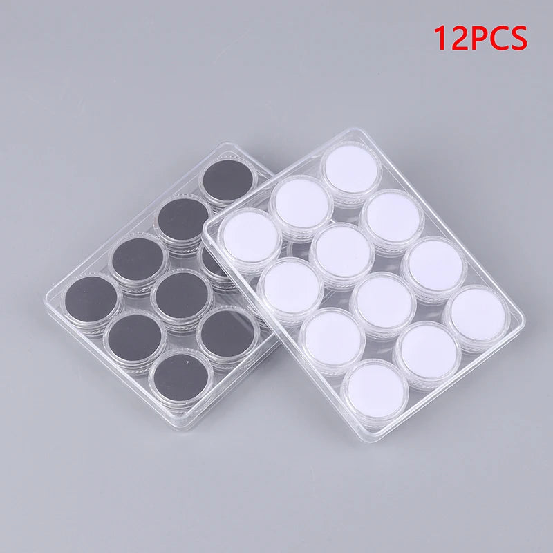 Transparent Round Gemstone Display Box – Jewelry, Gems, Loose Diamond Storage Container with Lid