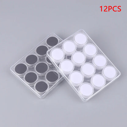 Transparent Round Gemstone Display Box – Jewelry, Gems, Loose Diamond Storage Container with Lid