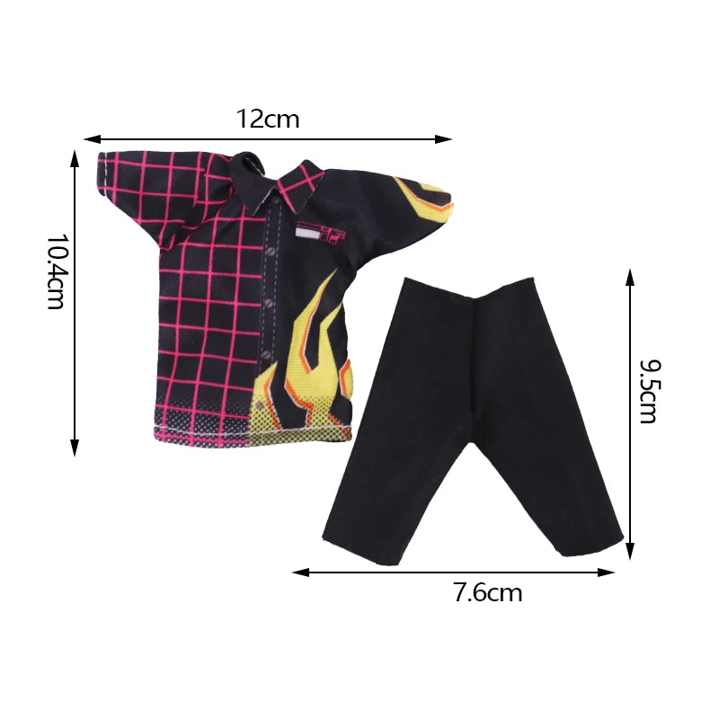 30cm Ken Doll Clothes – Pop Suit Top & Pants Outfit for Boys, Holiday Gift Doll Accessories