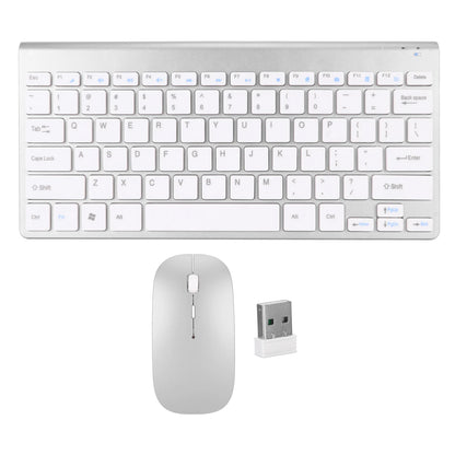 Slim Wireless Keyboard and Mouse Combo – Portable Silent Power-Saving Kit with LED Indicator for Home