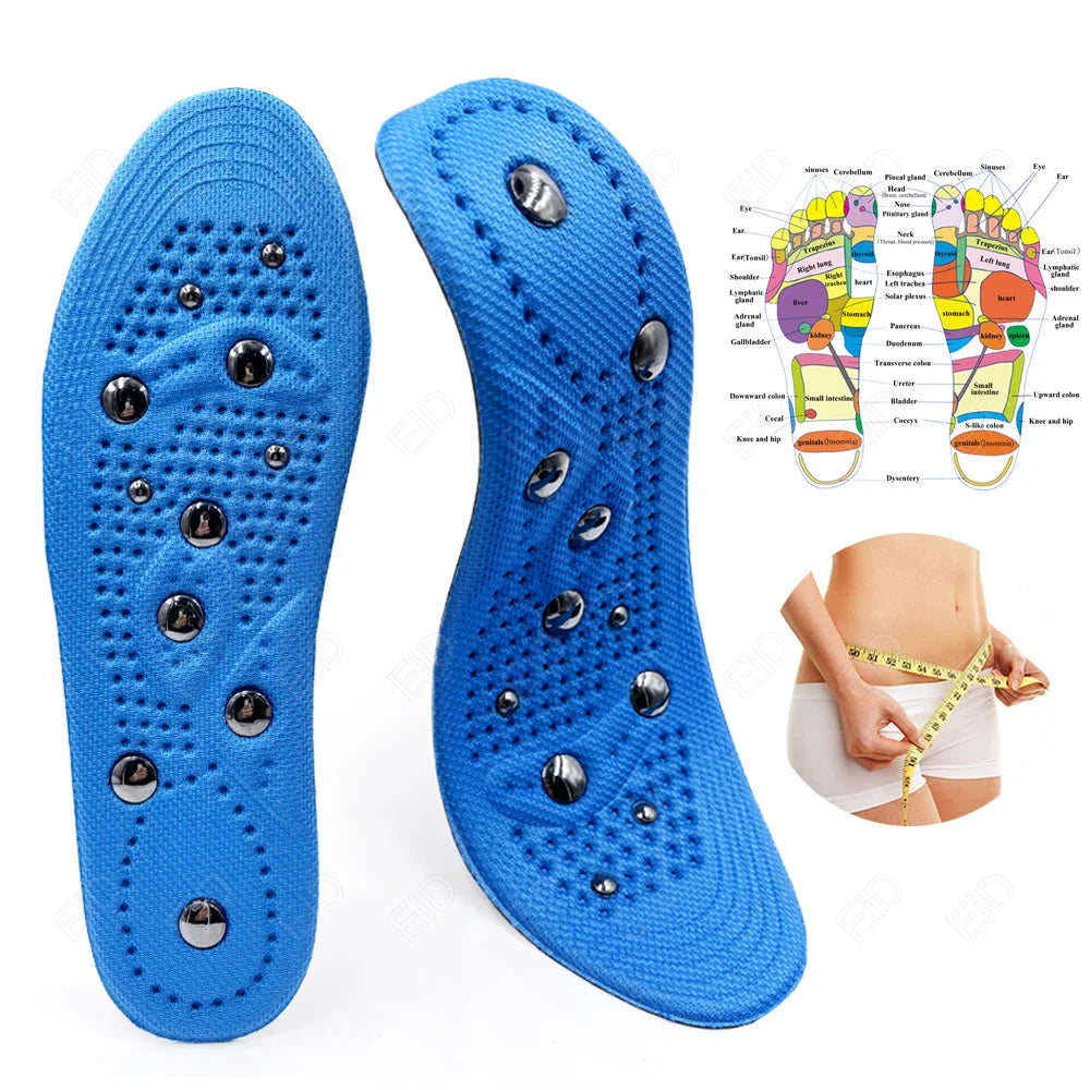 EiD Magnetic Therapy Foot Insoles – Soft Acupressure Sports Cushion for Men & Women