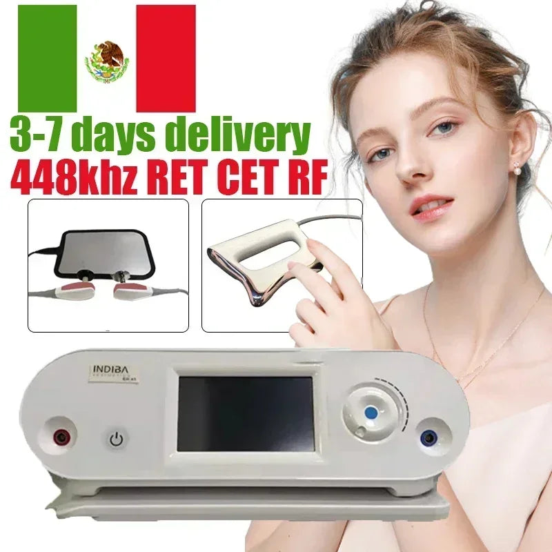 INDIBA 448kHz Body Slimming Machine – Home Weight Loss, RET CET Radiofrequency, TENS Tecar Therapy Physiotherapy