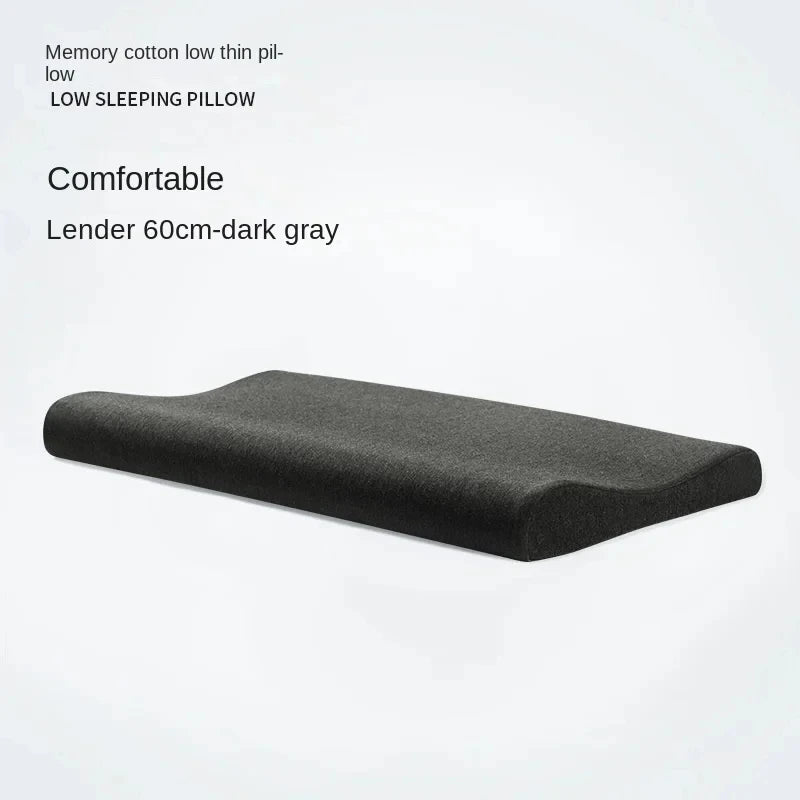 Memory Cotton Neck Pillow — Ultra-Thin, Low Profile, Spinal Support & Anti-Fall Breathable Pillow