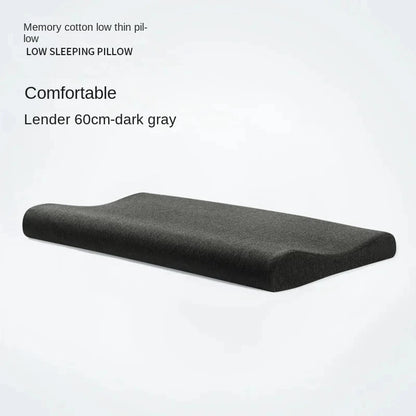 Memory Cotton Neck Pillow — Ultra-Thin, Low Profile, Spinal Support & Anti-Fall Breathable Pillow