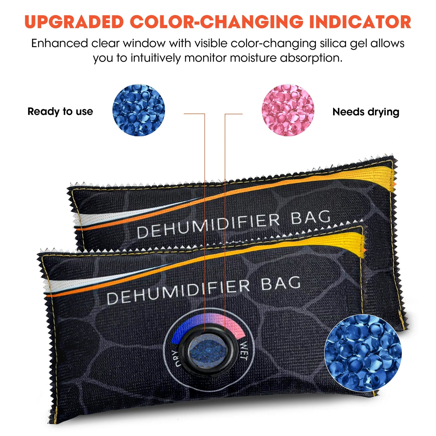 Car & Home Dehumidifier Bag – Reusable Silica Gel Moisture Absorber for Wardrobe, Shoes, Cabinets