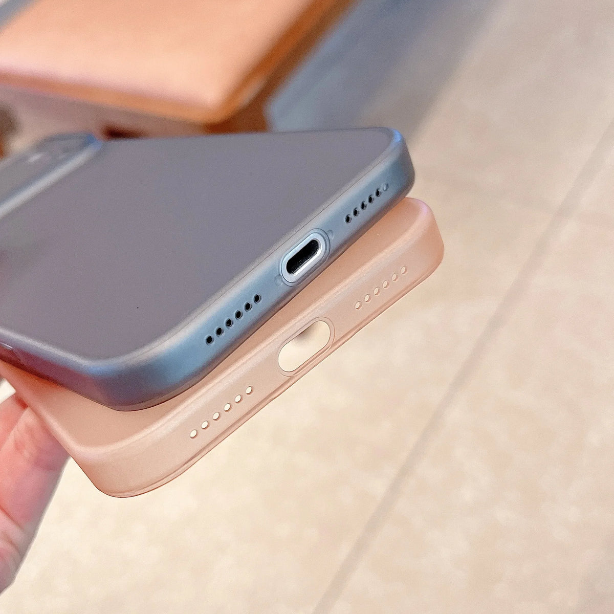 Ultra-Thin Translucent Matte iPhone Case - Shockproof Hard PC Cover with Camera & Button Protection for iPhone 13–18 Pro Max