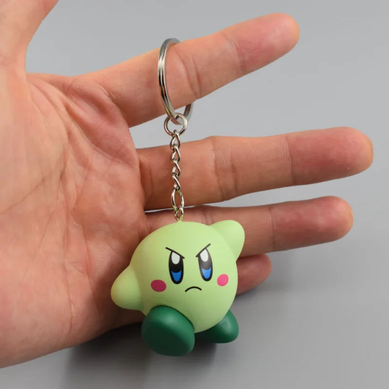 Kirby Cartoon Keychain – Colorful Anime Doll Pendant for Backpack, Bag Decoration & Kids Gift
