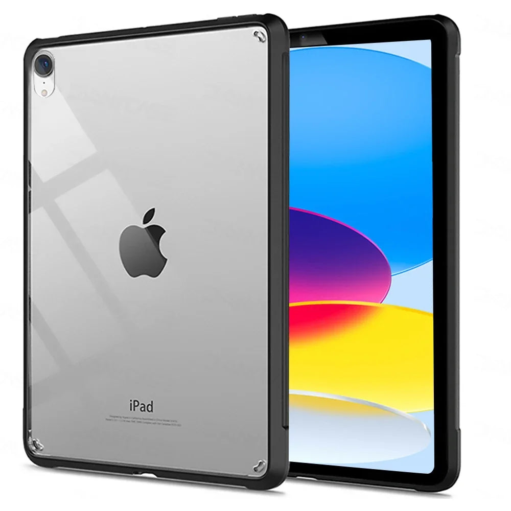 Silicone Transparent Case for iPad Pro 11", Air 4/5 (10.9"), Mini 4/5/6 & iPad 7/8/9/10th Gen (9.7"–10.5") Cover Funda