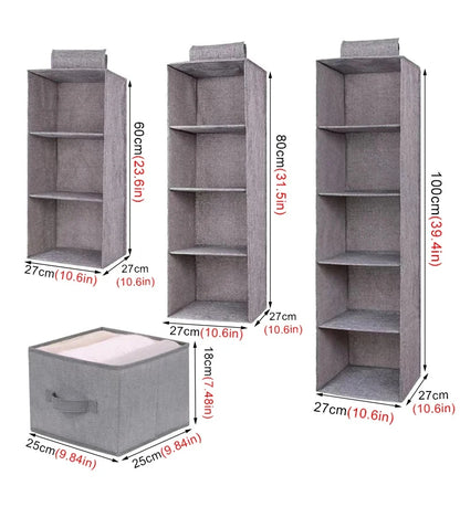 Hanging Cabinet Organizer for Underwear and Closet Storage — Wardrobe Rack Shelf Drawer Box