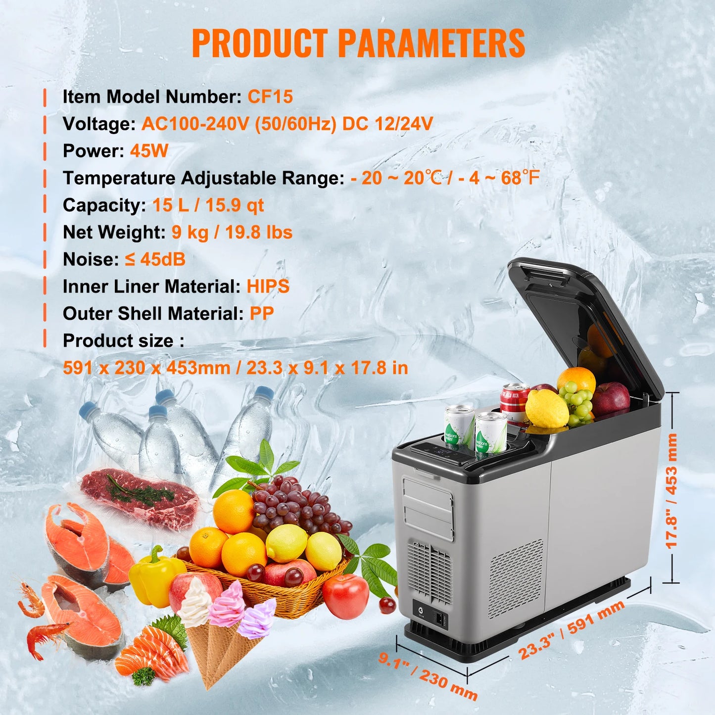 SucceBuy Portable Car Refrigerator — 8L–75L Single & Dual Zone Fridge with Bluetooth Temperature Control for Camping & RV