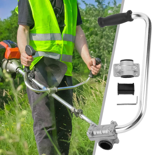 Ergonomic Trimmer Handlebar Auxiliary Handle – Non-Slip Stainless Steel Lawn Mower Grip for Lawn Care, Landscaping & Yard Trimming Tool Accessory
