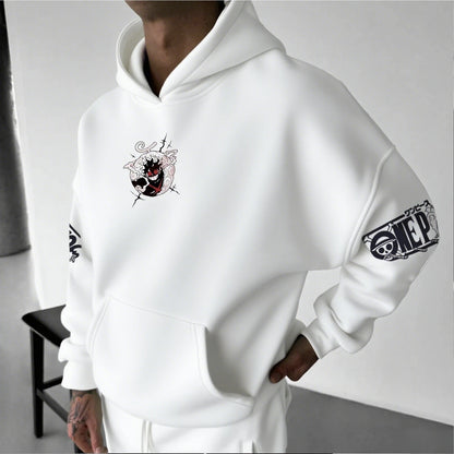 One Piece Luffy Gear 5 Nika Hoodie – Anime Streetwear Pullover Sweatshirt for Men & Women