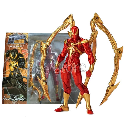 Iron Spider-Man Kaiyodo Anime Figure – PVC Action Statue for Kids & Collectors