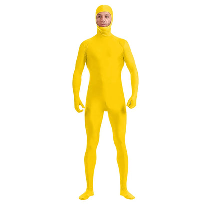 Full Body Zentai Suit for Men – Halloween Second Skin Tight Spandex Nylon Bodysuit Cosplay Costume