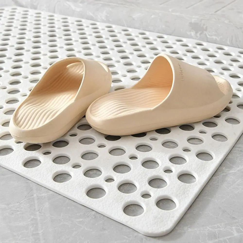 Extra Porous Large Bath Mat - Non-Slip, Strong Suction, Anti-Mold TPE Shower Mat for Kitchen and Bathroom