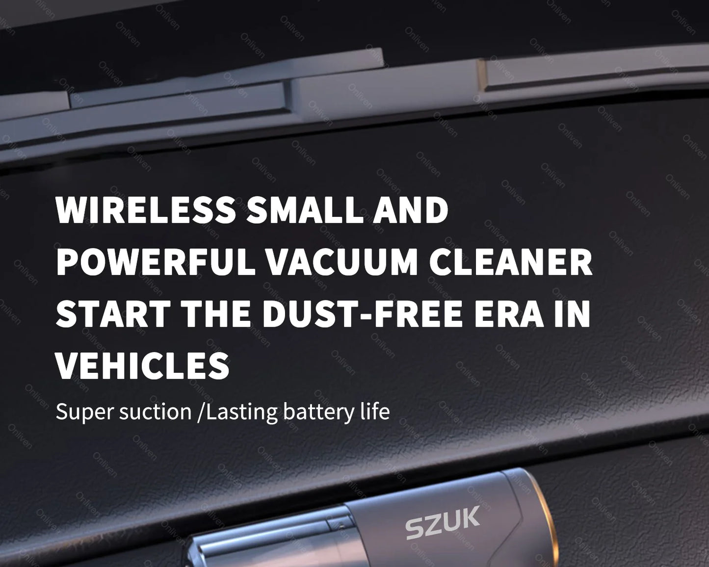 SZUK 98000PA Mini Car Vacuum Cleaner — Powerful Handheld Wireless Portable Cleaner with Strong Suction