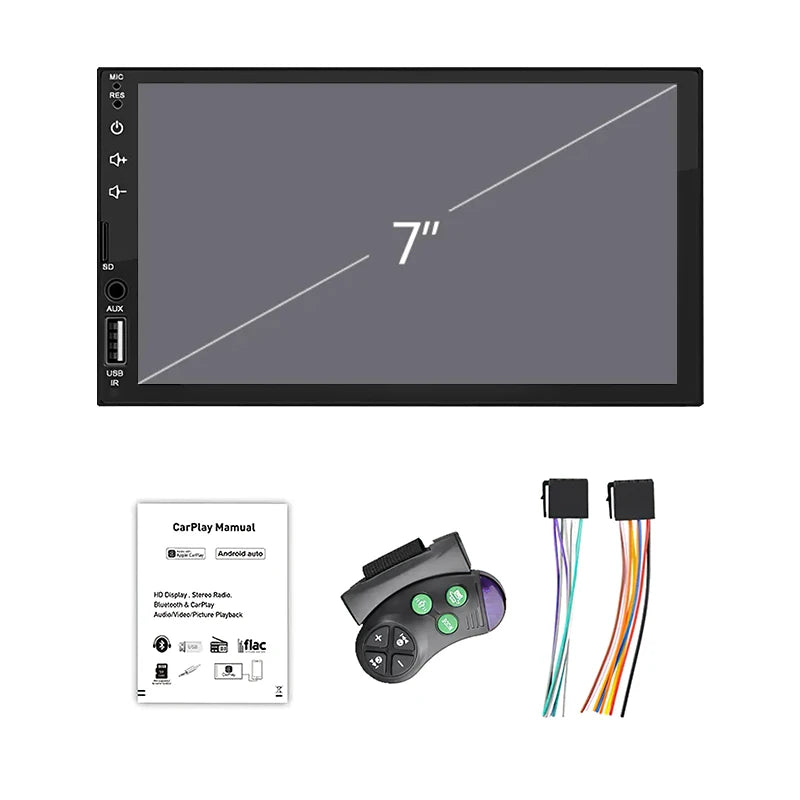 XIMA 7-Inch 2DIN Android Car Radio - Touchscreen MP5, CarPlay, Bluetooth, FM, USB & Camera