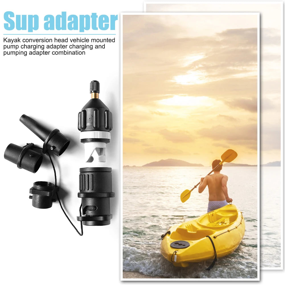 Air Valve Adapter for Inflatable Pump – SUP Board, Kayak, Paddle Boat, Tire Air Compressor Connector