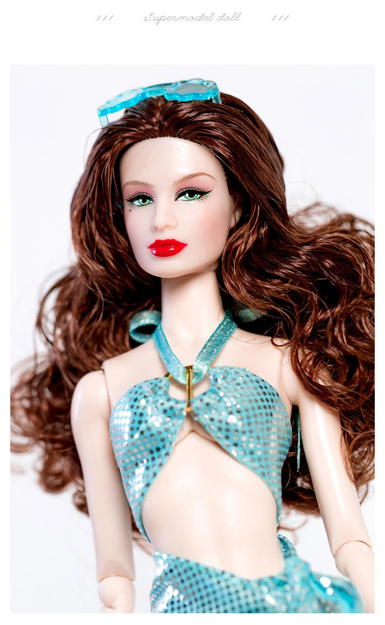 32cm Supermodel Doll Clothes – Fashion Beach Vacation Outfit, Princess Dress DIY Accessories Set, Collector Gift Toy