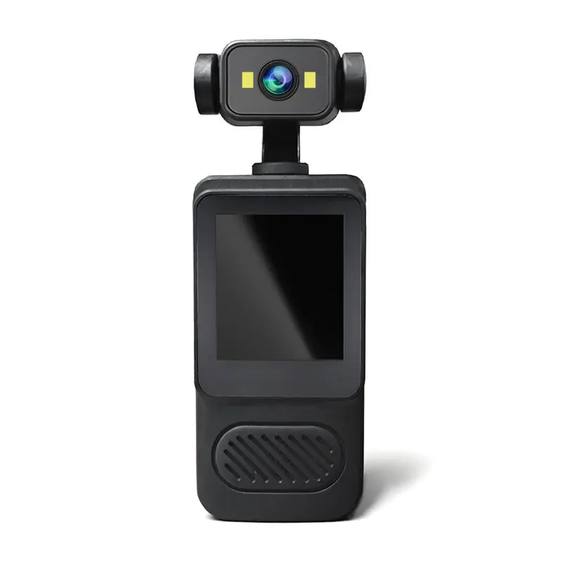 1080P Wearable POV Camera - 360° Rotating Lens Sports Recorder with Windproof Audio for Motorcycle & Outdoor Use