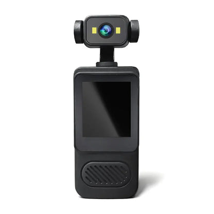 1080P Wearable POV Camera - 360° Rotating Lens Sports Recorder with Windproof Audio for Motorcycle & Outdoor Use