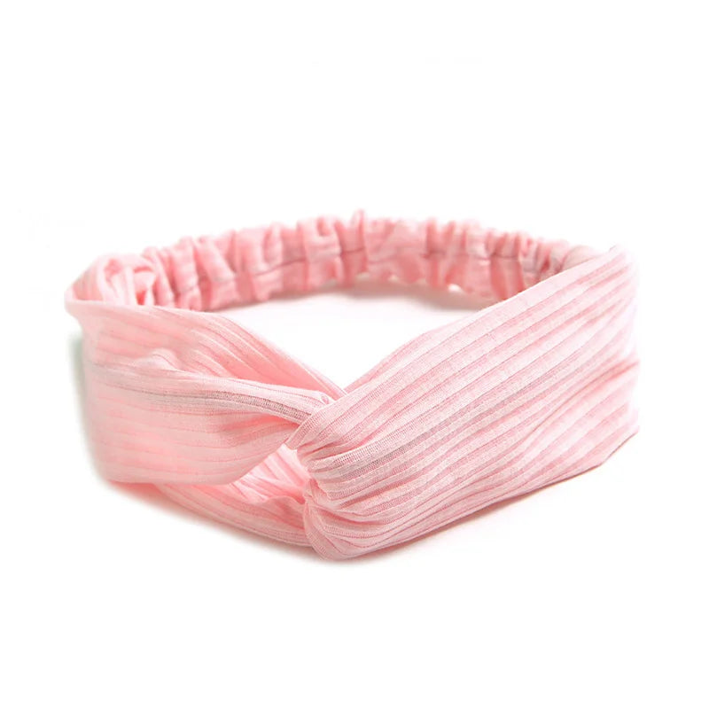 Women Cross Top Knot Headband – Elastic Soft Solid Color Hair Bands, Twisted Knotted Headwrap, Hair Accessories for Girls