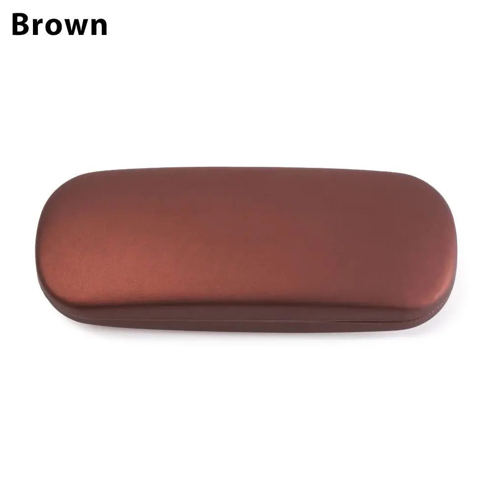 PU Pearlescent Glasses Case - Hard Protective Eyewear Box for Men & Women Myopia, Reading Glasses & Sunglasses