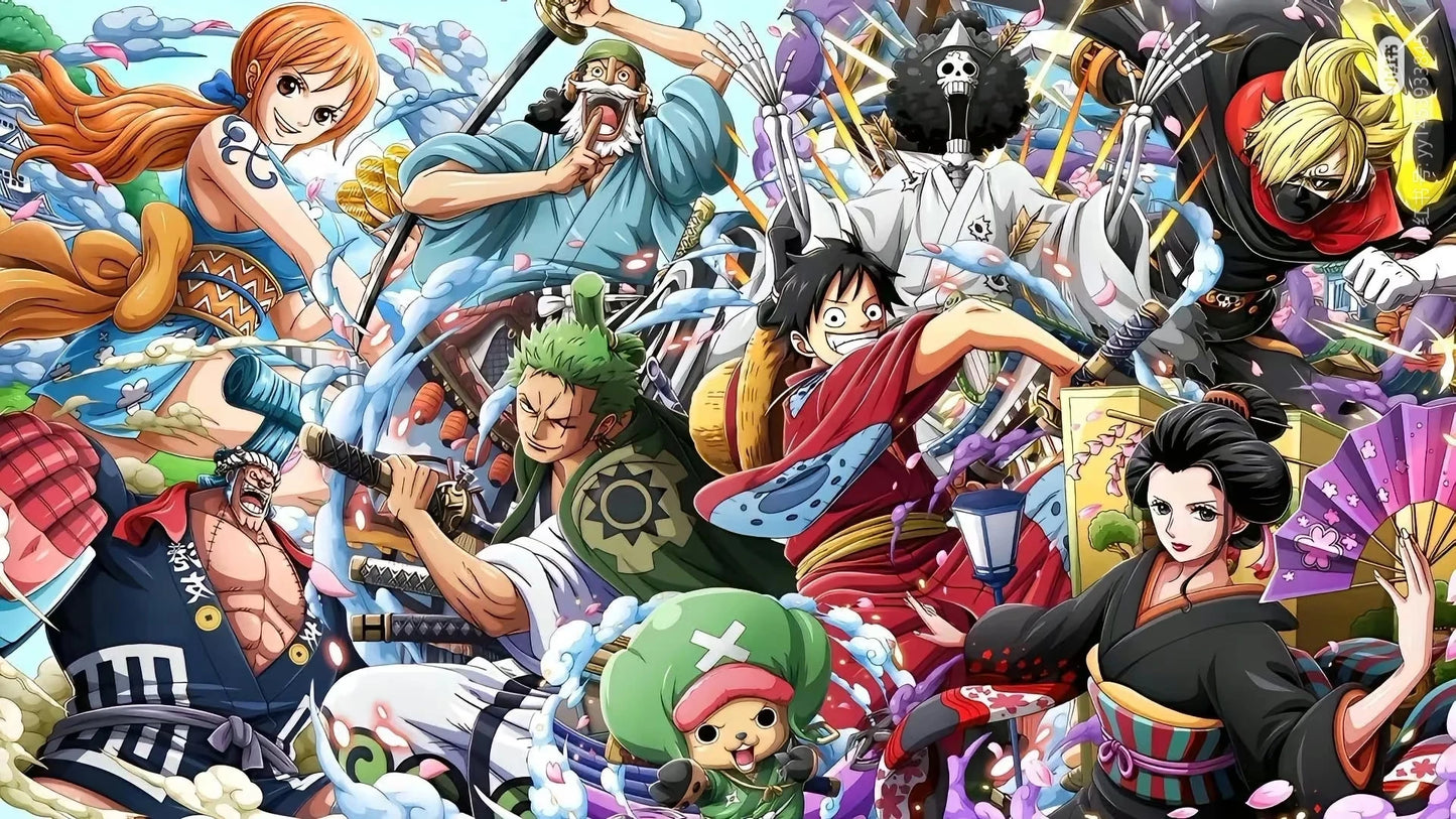 ONE PIECE Anime Double-Layer Shorts – Men’s Breathable Sports Five-Point Pants