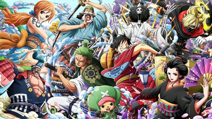 ONE PIECE Anime Double-Layer Shorts – Men’s Breathable Sports Five-Point Pants