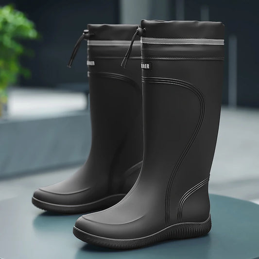 Men’s Waterproof Rain Shoes – Four-Season Non-Slip Soft Sole Outdoor Work & Water Boots
