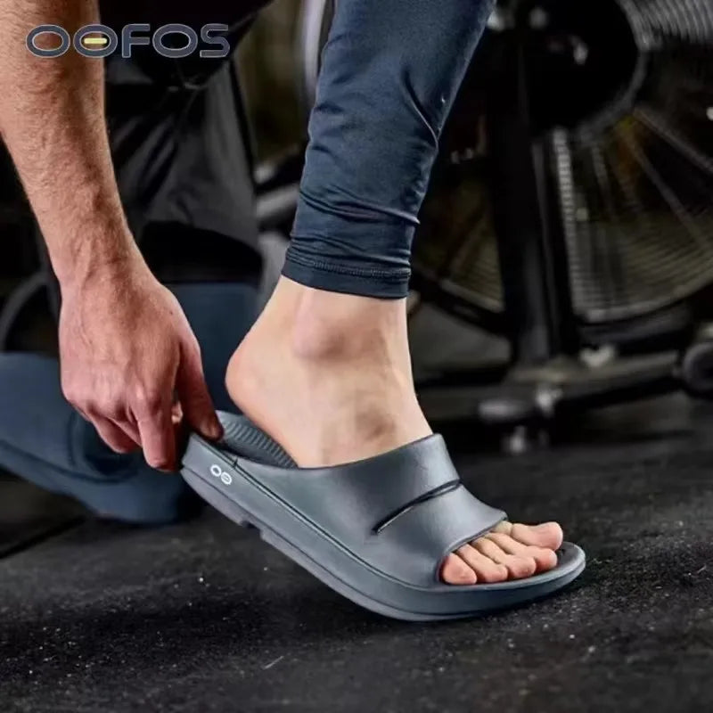 OOFOS New Sandals – Lightweight Recovery Slippers for Men & Women, Soft Bottom Indoor Slides & Beach Shoes
