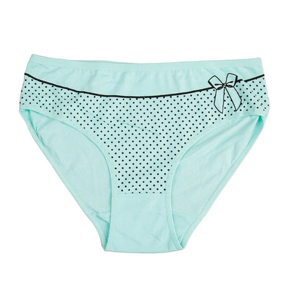 6 Pcs Women’s Cotton Briefs Set - Plus Size Sexy Print Mid-Rise Panties with Breathable Cotton Crotch
