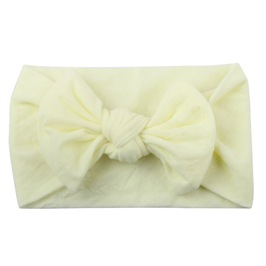 Baby Girls Rabbit Ear Bow Headband – Soft Knot Hairband for Newborns, Infants & Toddlers Photo Props