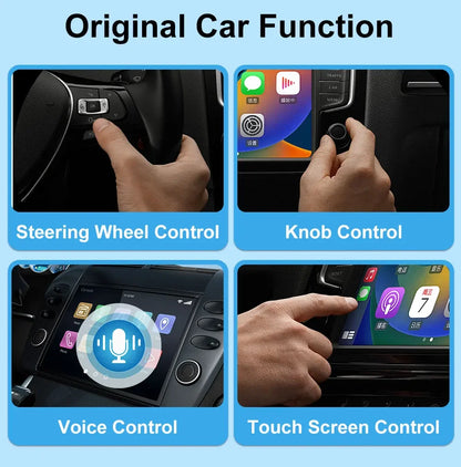 FLIXIVI 2025 2-in-1 Dual Interface Wireless CarPlay/Android Auto Adapter – Smart Mini Box, Plug & Fast Connect, Universal