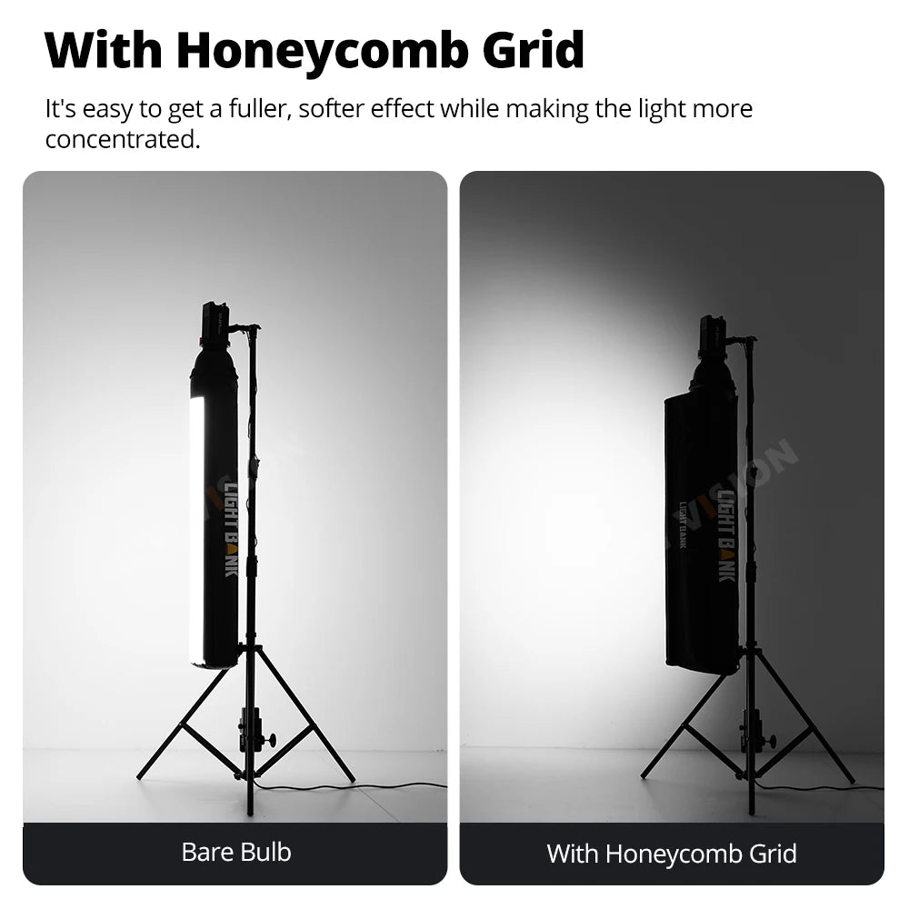 Flynoodle Air Tube Inflatable Softbox - Video Light Diffuser for Aputure, Nanlite, Godox, ZHIYUN & COLBOR