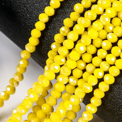 4mm/6mm/8mm Round Crystal Glass Beads – Faceted Spacer Loose Beads for DIY Jewelry Making & Needlework Craft Accessories