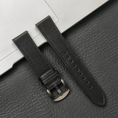 Leather Watch Strap 20mm/22mm - Vintage Replacement Band for Samsung Galaxy Watch 7/6/5/4 and Xiaomi Redmi Watch 3 Lite/Active